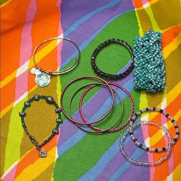 Jewelry - Colorful Bracelet Lot of 9 funky fun pieces